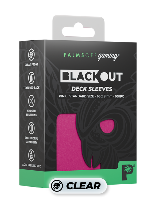 Image of Blackout Deck Sleeves - Standard Size - Pink - Pop Culture Larrikin 