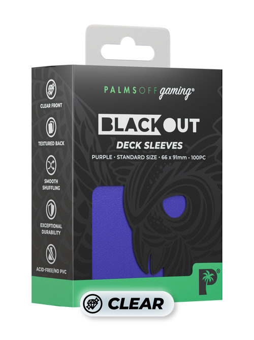 Image of Blackout Deck Sleeves - Standard Size - Purple - Pop Culture Larrikin 