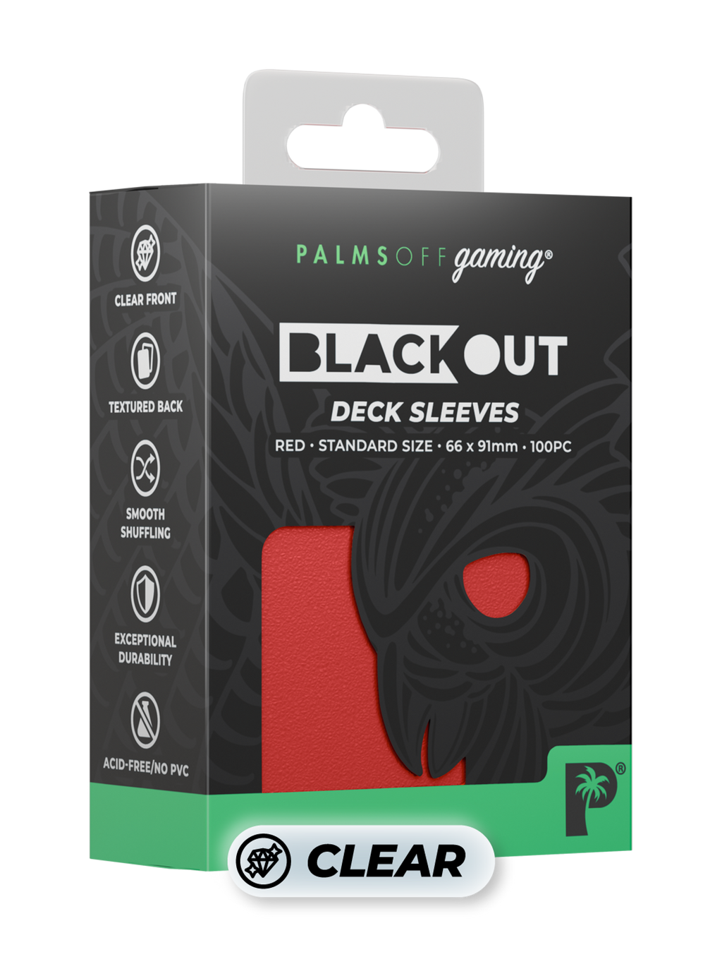 Blackout Deck Sleeves - Standard Size - Red