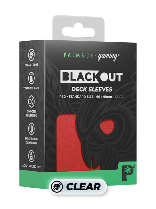 Image of Blackout Deck Sleeves - Standard Size - Red - Pop Culture Larrikin 