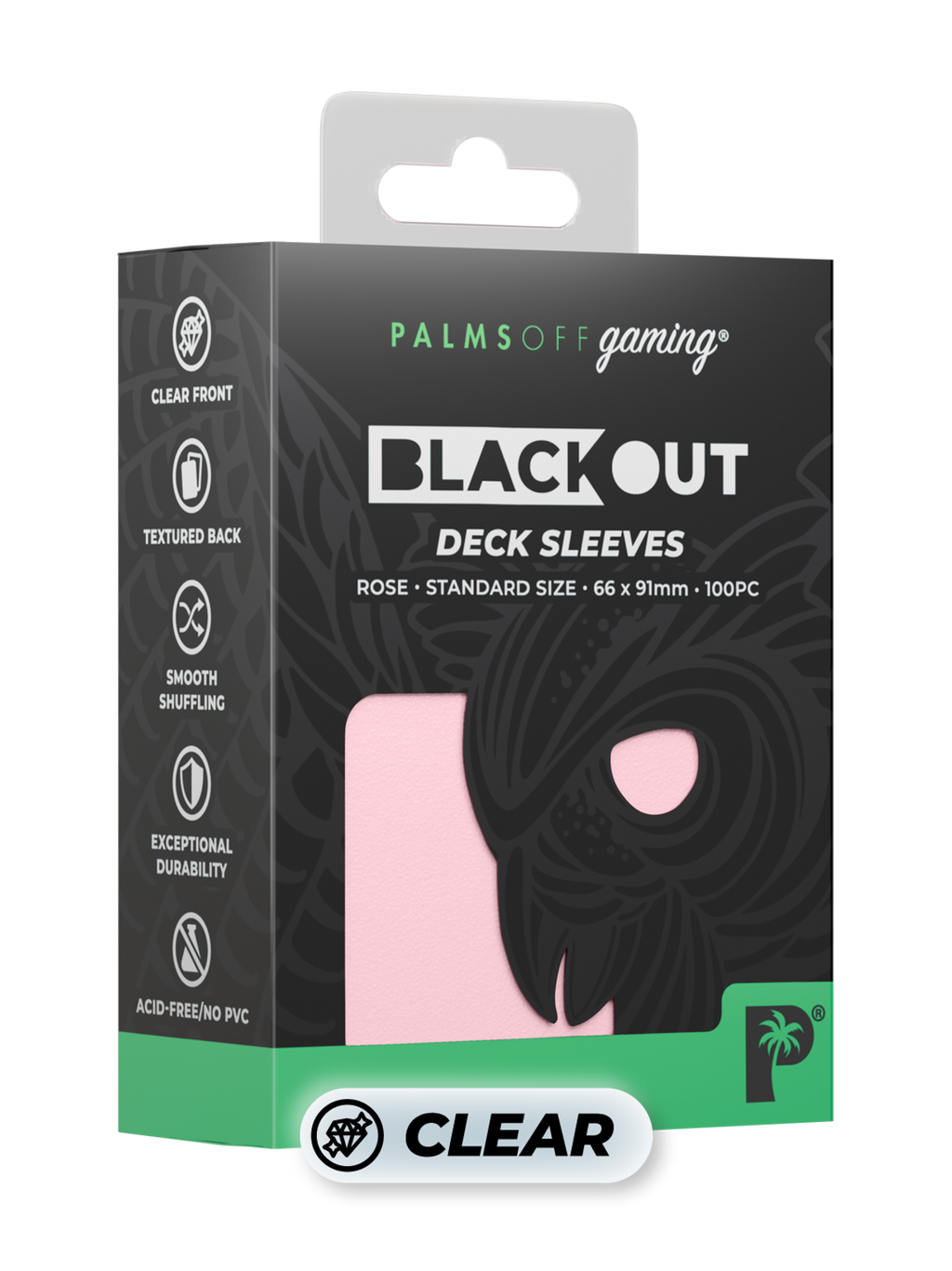 Blackout Deck Sleeves - Standard Size - Rose