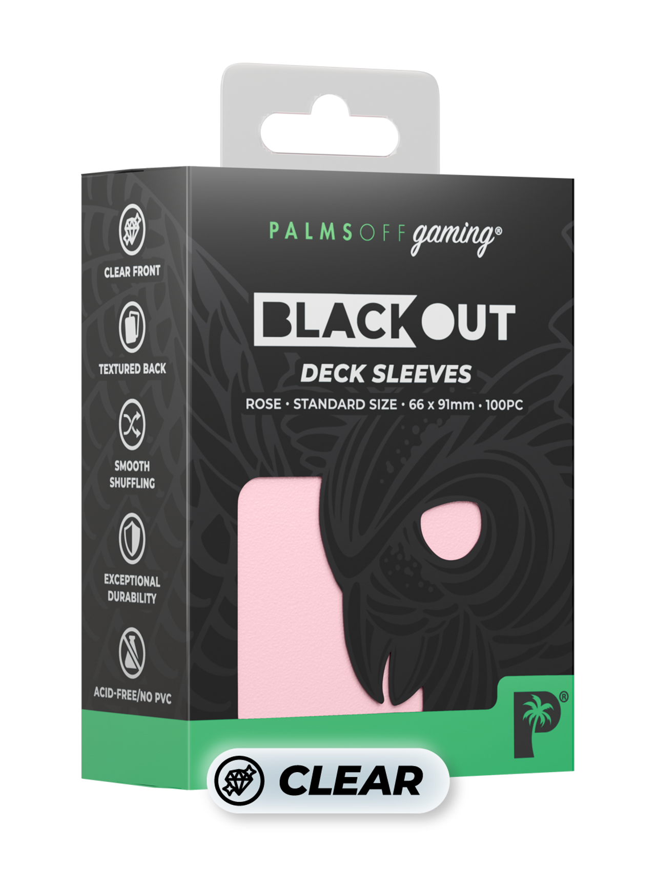 Blackout Deck Sleeves - Standard Size - Rose
