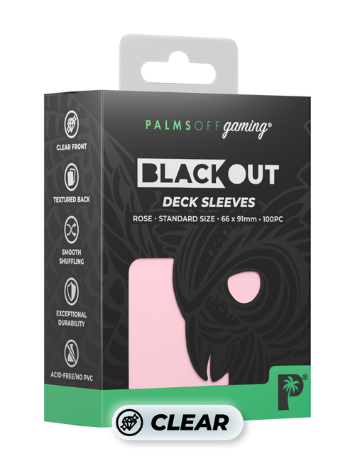 Image of Blackout Deck Sleeves - Standard Size - Rose - Pop Culture Larrikin 