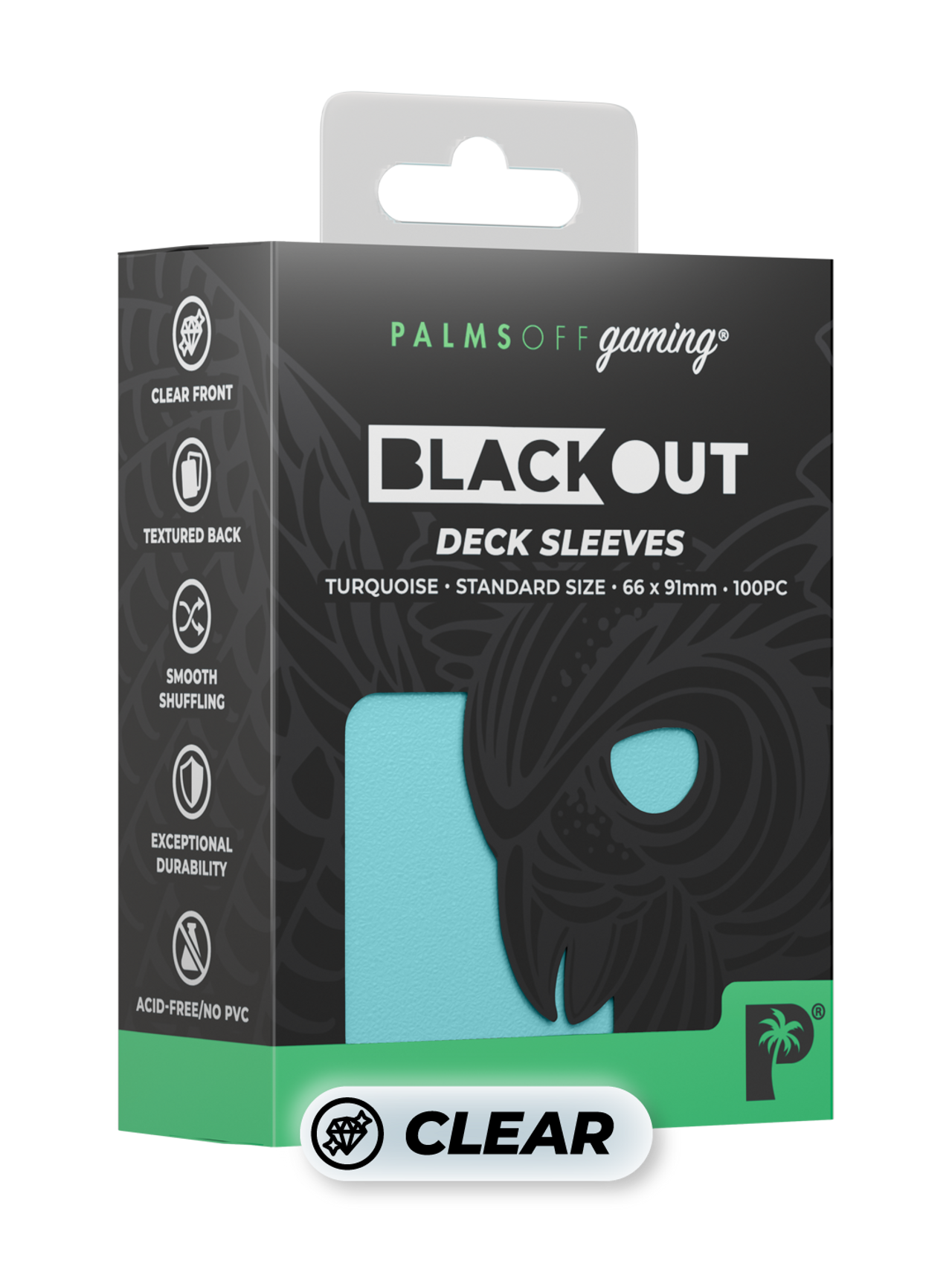 Blackout Deck Sleeves - Standard Size - Turquoise