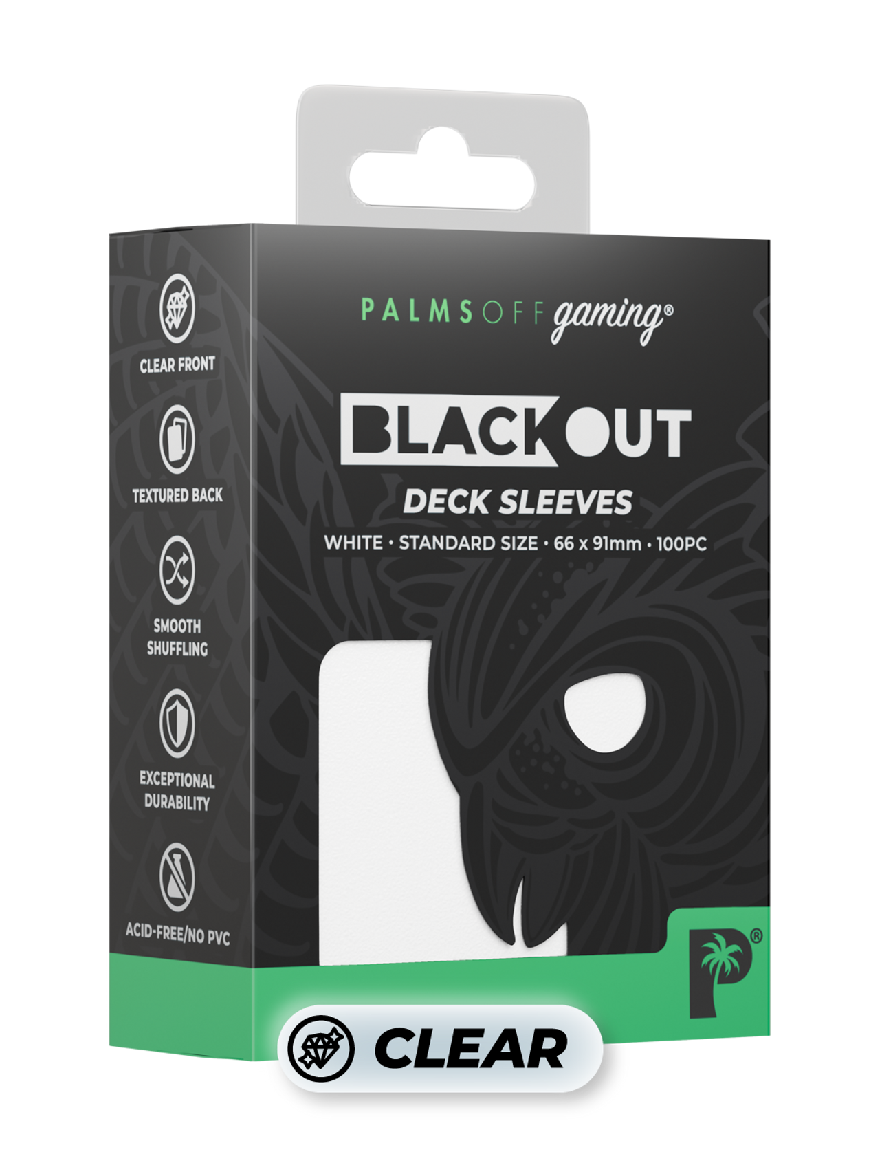 Blackout Deck Sleeves - Standard Size - White