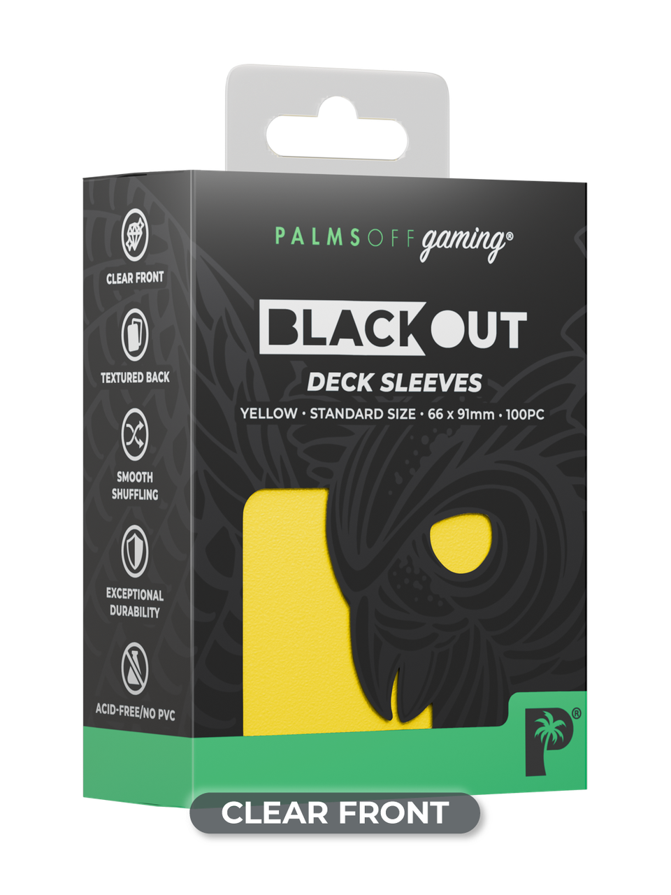 Blackout Deck Sleeves - Standard Size - Yellow - Palms Off Gaming