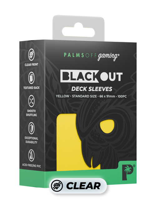 Image of Blackout Deck Sleeves - Standard Size - Yellow - Pop Culture Larrikin 