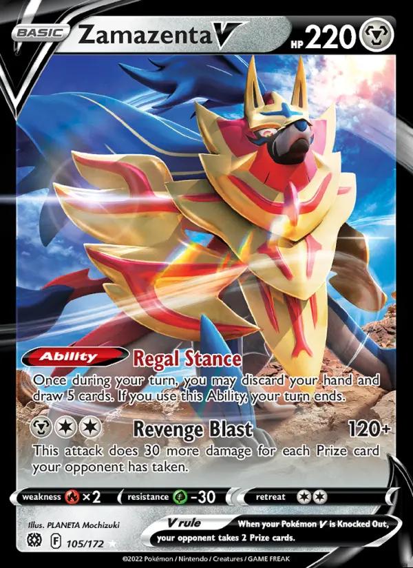 Image of Zamazenta V Brilliant Stars (BRS) #105
