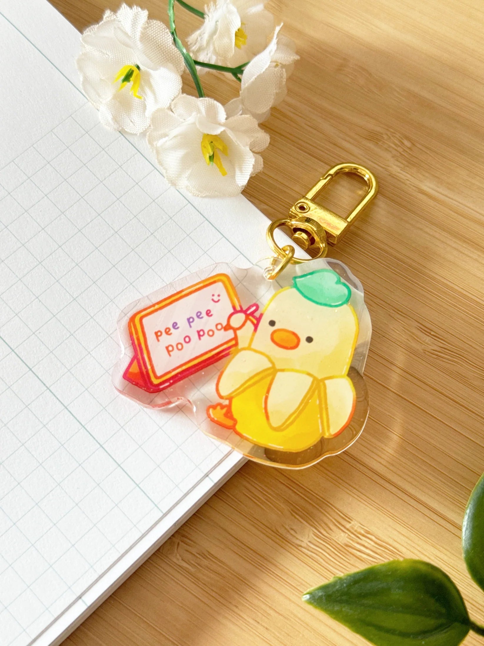 Banana Duck Pee Pee Poo Poo Keychain