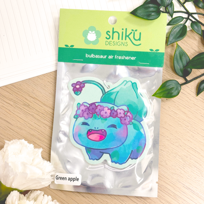 Bulbasaur Air Freshener - Pop Culture Larrikin 