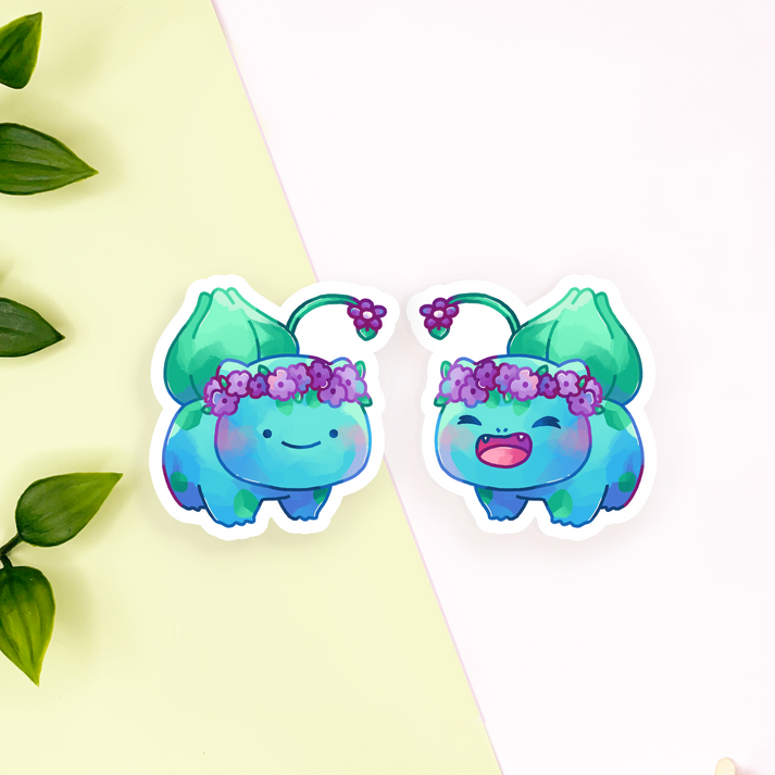 Bulbasaur Stickers - Pop Culture Larrikin 