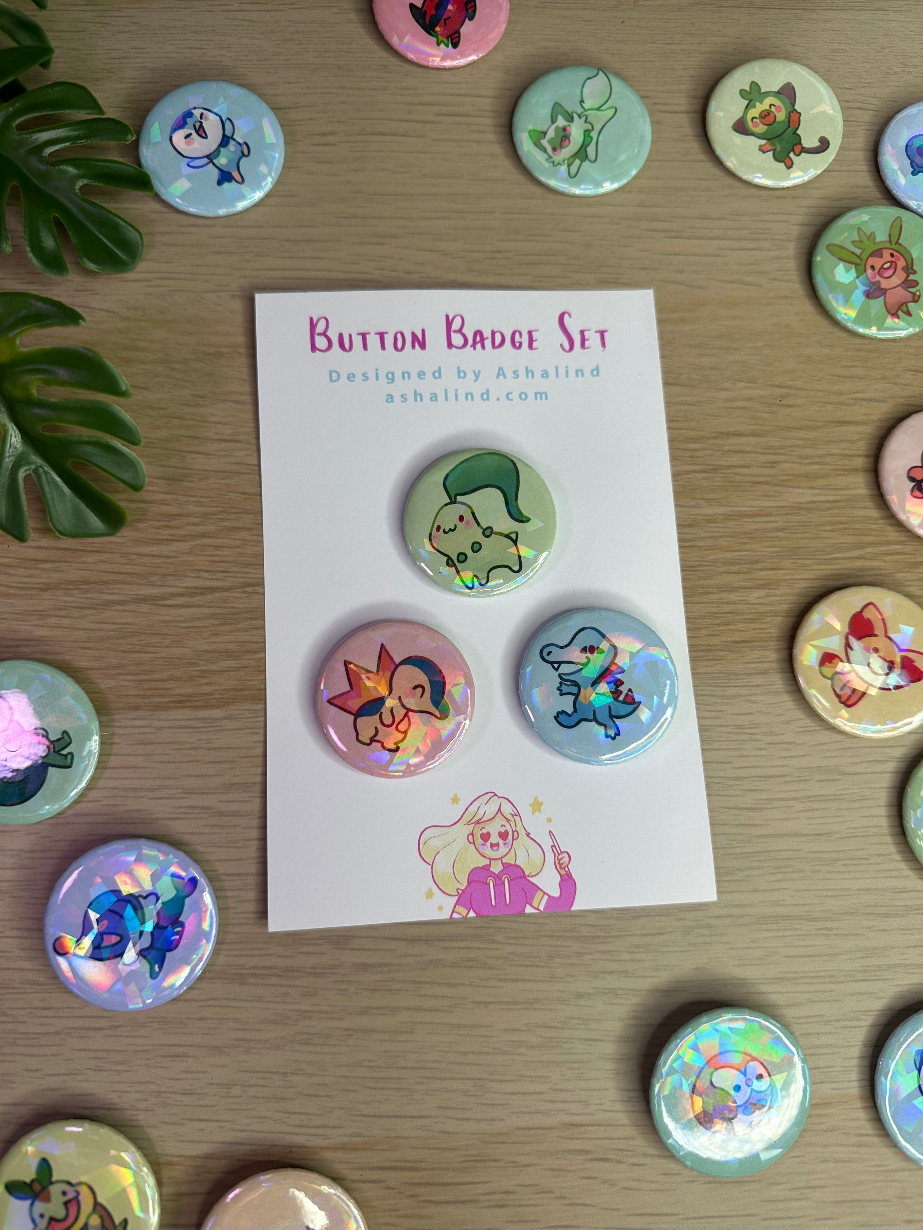 Local Artist Button Badge Set - @ashalind.draws