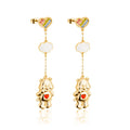 Image of Care Bears Tenderheart Bear Drop Earrings YGP - Pop Culture Larrikin