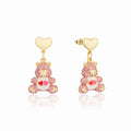 Care Bears Love-a-Lot Bear Drop Earrings – White Gold