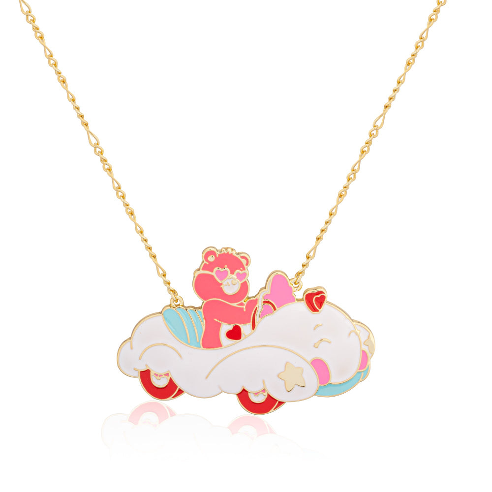 Care Bears Statement Love-A-Lot Cloud Car Necklace – White Gold
