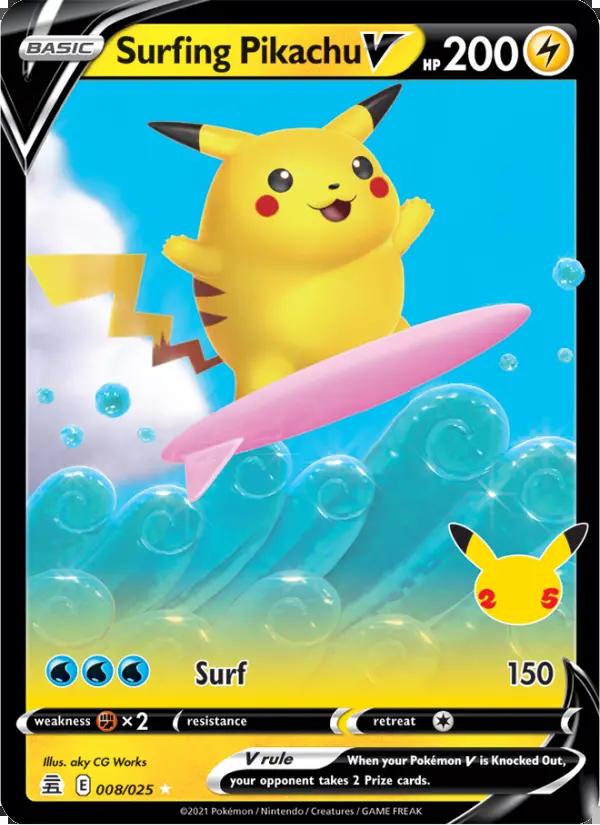 Image of Surfing Pikachu V Celebrations (CEL) #008