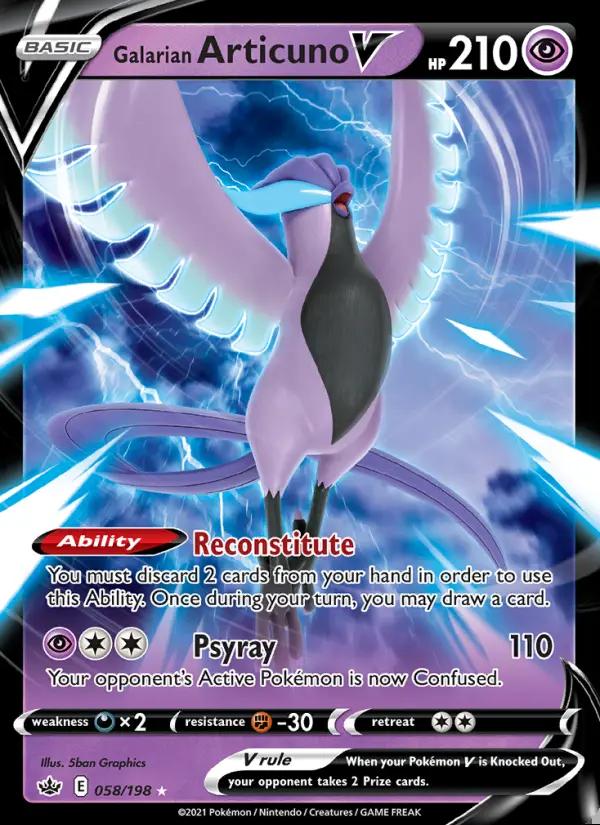 Image of Galarian Articuno V Chilling Reign (CRE) #058