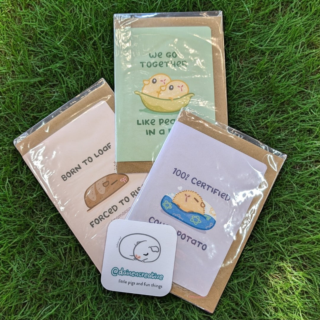 Greeting Card - Pigtatos - Dainencreative - Pop Culture Larrikin 