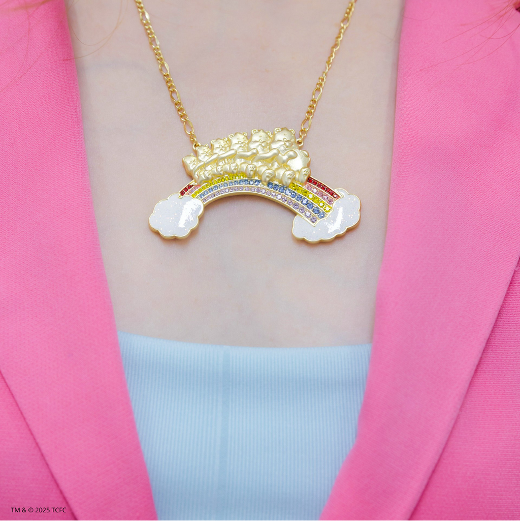 Care Bears Statement Rainbow Necklace – White Gold
