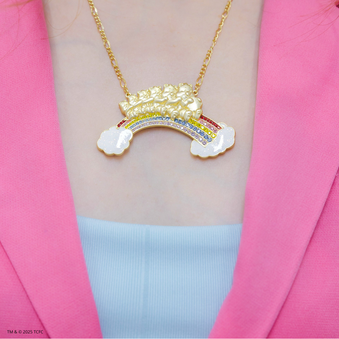 Care Bears Statement Rainbow Necklace – White Gold
