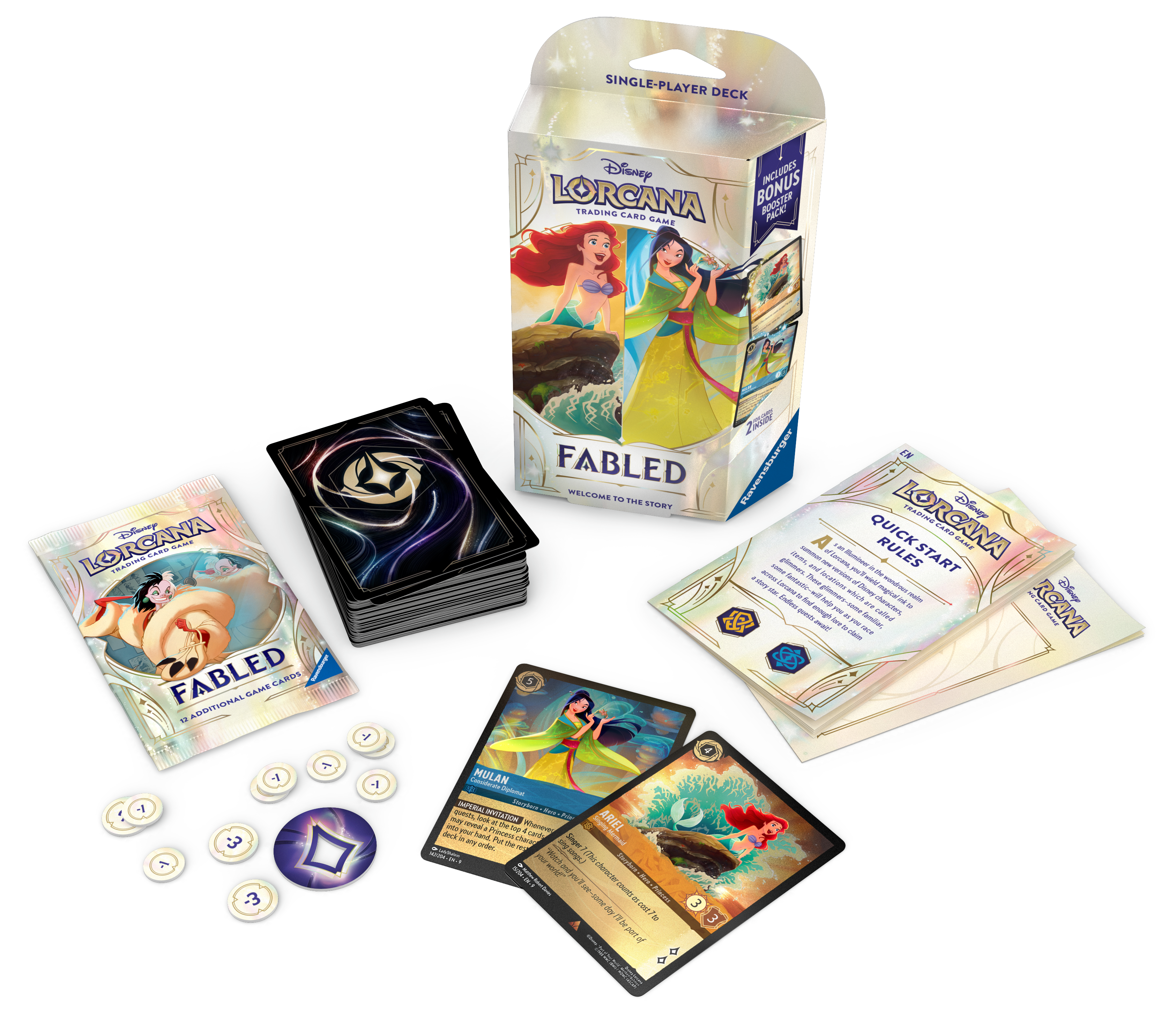 DLC S9 Fabled Single-Player Deck: Ariel & Mulan (Solid)