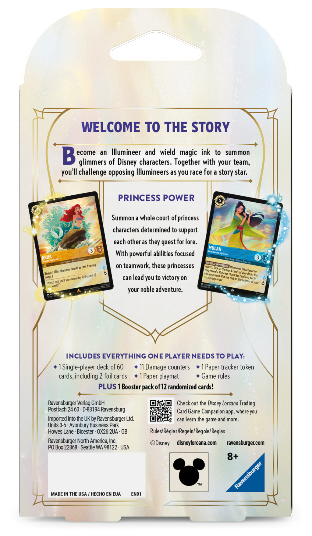 DLC S9 Fabled Single-Player Deck: Ariel & Mulan (Solid)