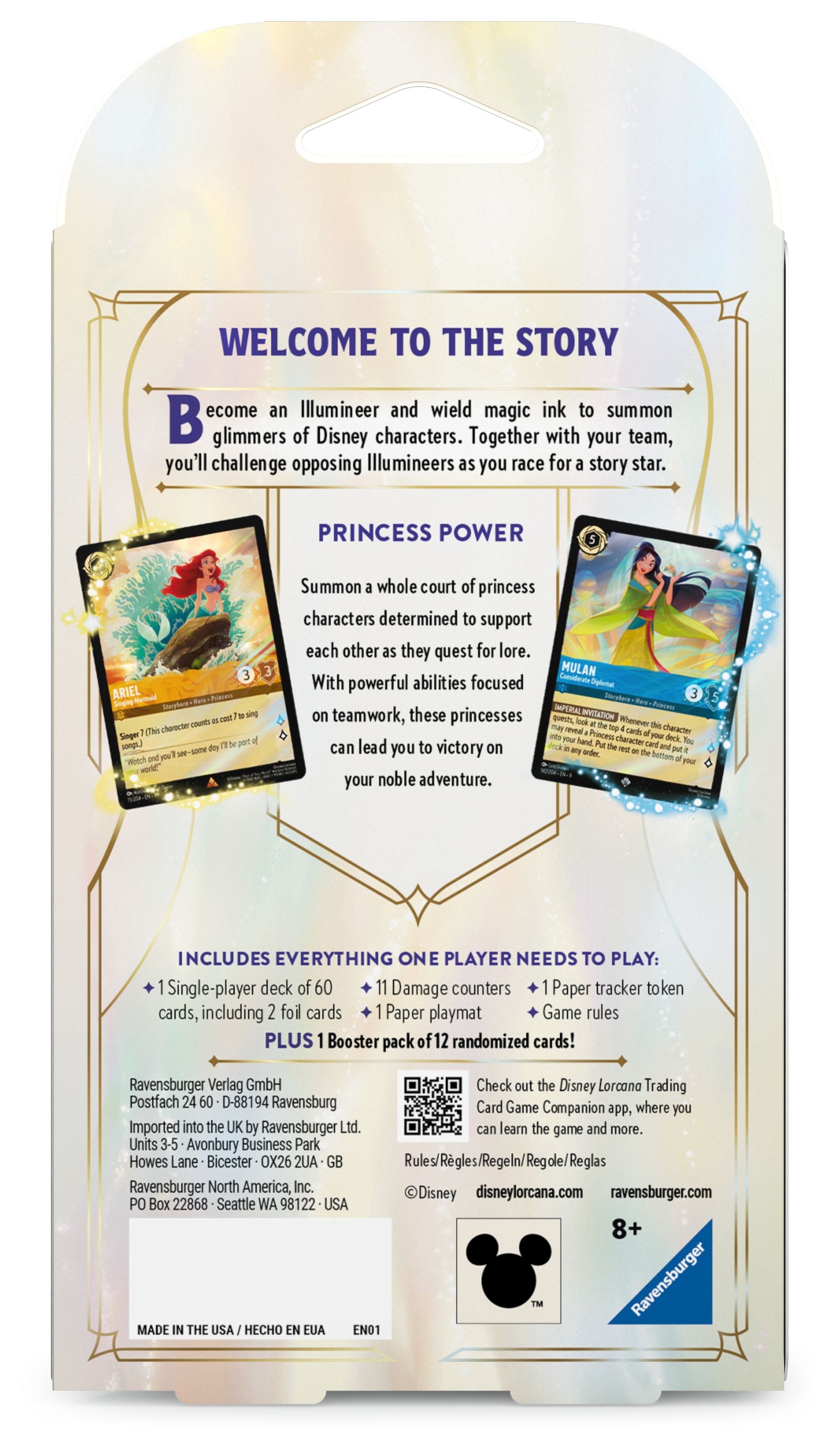 DLC S9 Fabled Single-Player Deck: Ariel & Mulan (Solid)