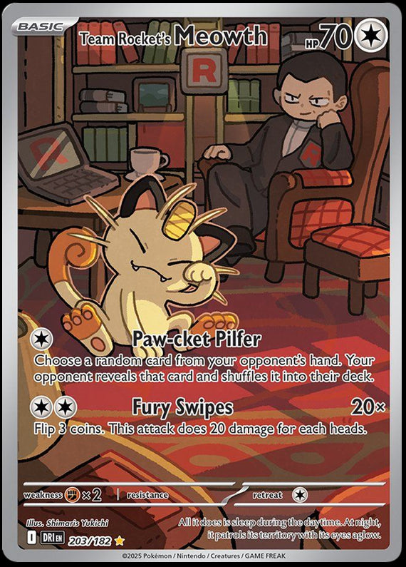 Image of Team Rockets Meowth Destined Rivals (DRI) #203