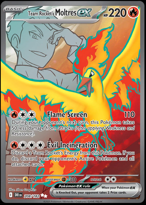 Image of Team Rockets Moltres ex Destined Rivals (DRI) #208