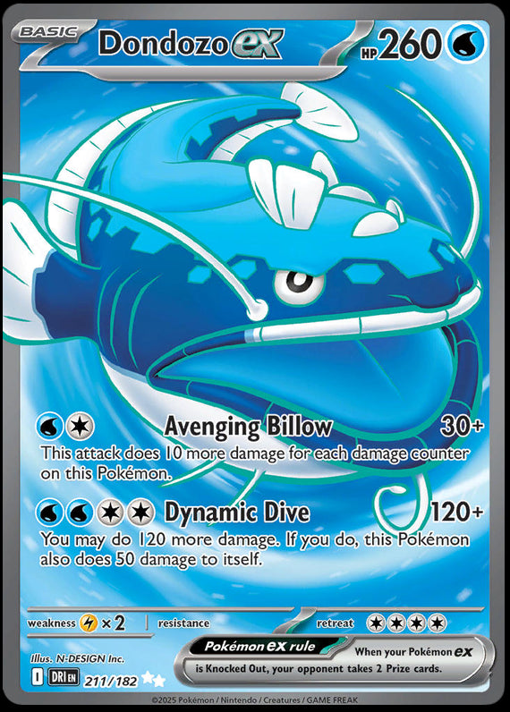 Image of Dondozo ex Destined Rivals (DRI) #211