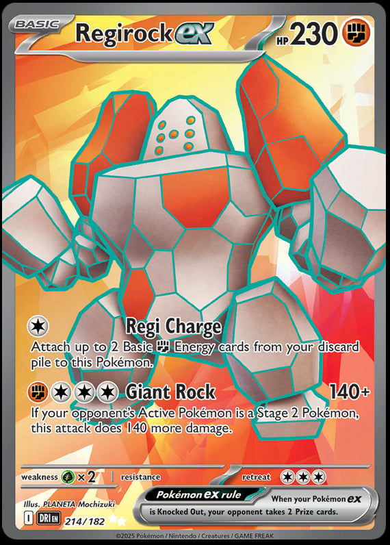 Image of Regirock ex Destined Rivals (DRI) #214