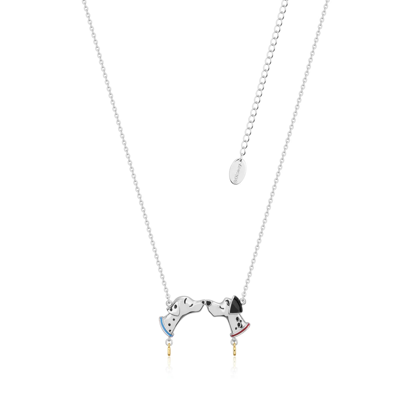 Disney 101 Dalmatians Perdy and Pongo WG plated necklace with enamelling - Couture Kingdom - Pop Culture Larrikin 