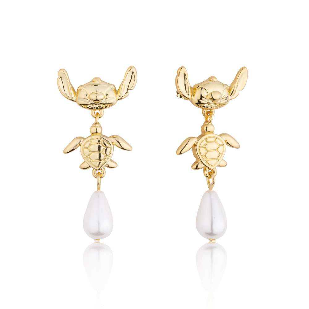Disney Stitch Pearl Drop Earrings