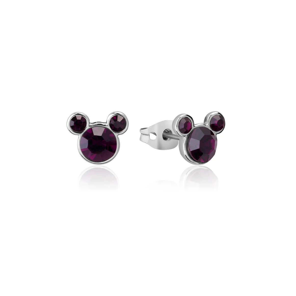 Disney Mickey February birthstone stud earrings  - Couture Kingdom - Pop Culture Larrikin 