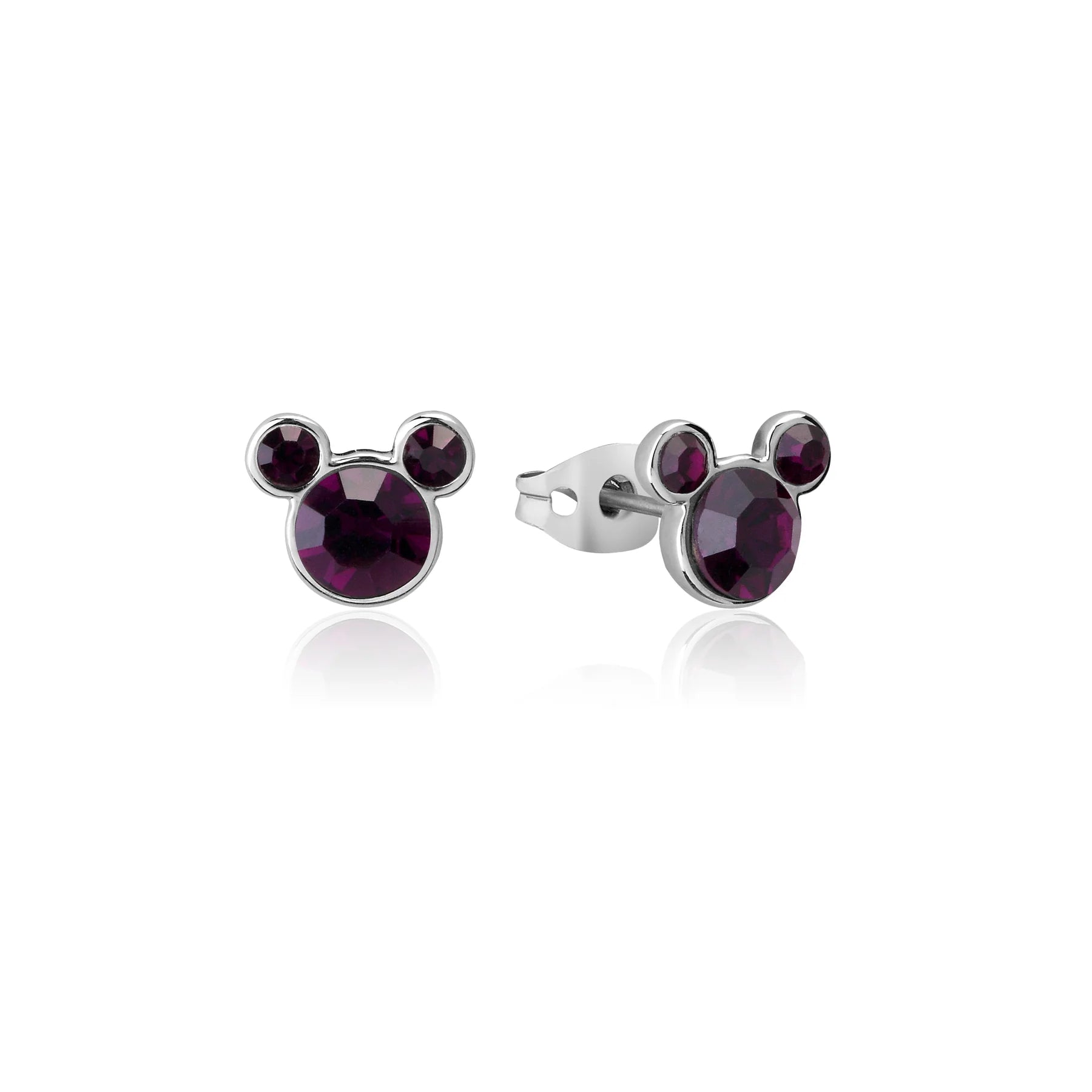 Disney Mickey February birthstone stud earrings  - Couture Kingdom - Pop Culture Larrikin 
