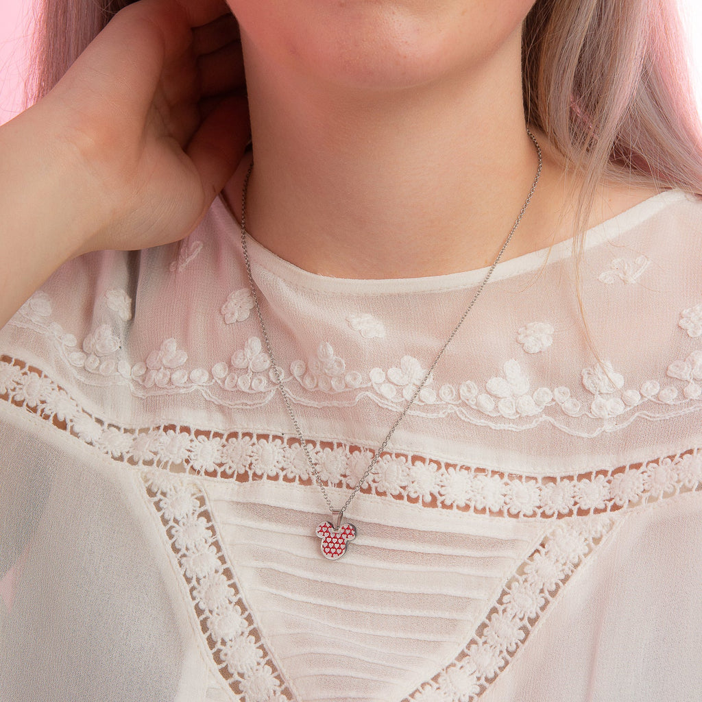 ECC Disney Mickey Mouse Hearts Enamel Necklace