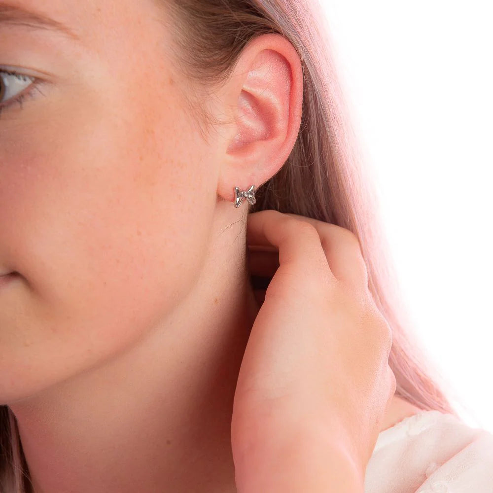 Disney Slat pack range Stainless Steel Minnie bow with crystal stud earrings - Couture Kingdom - Pop Culture Larrikin 