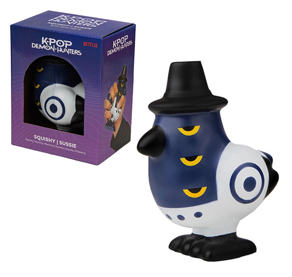 YuMe KPop Demon Hunters Squishy - Sussie - in and out of its window box - Pop Culture Larrikin