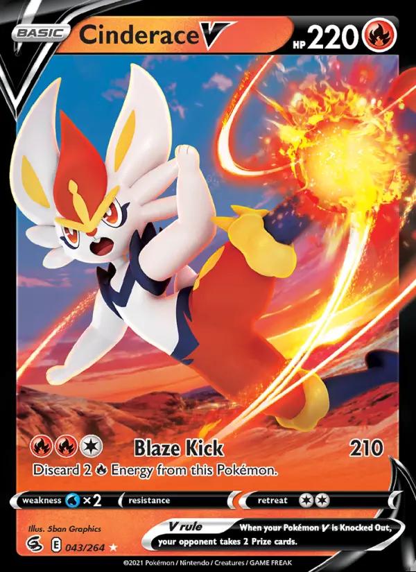 Image of Cinderace V Fusion Strike (FST) #043