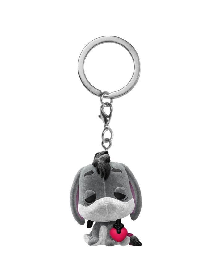 Winnie the Pooh – Eeyore with Heart Flocked - Keyring Pop! Vinyl