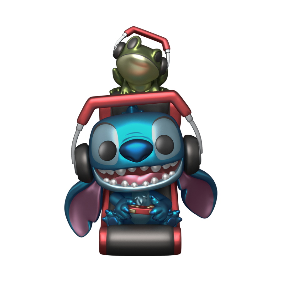 Funko Pop! Gamer Stitch with Frog (Metallic) #1564 - Lilo & Stitch vinyl figure