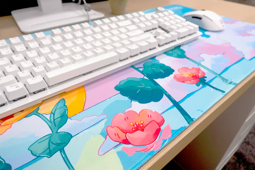 Image of Flowers by Day XXL Deskmat - Shiku - Pop Culture Larrikin 
