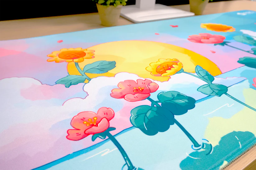 Image of Flowers by Day XXL Deskmat - Shiku - Pop Culture Larrikin 