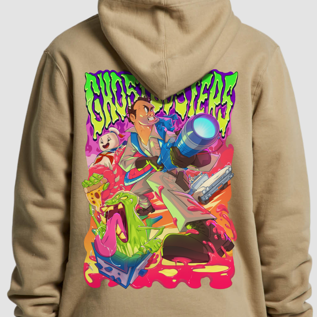 Ghostbusters Inspired Hoodie - Dmitriy Logunkov - With Stay Puft Detail - Pop Culture Larrikin