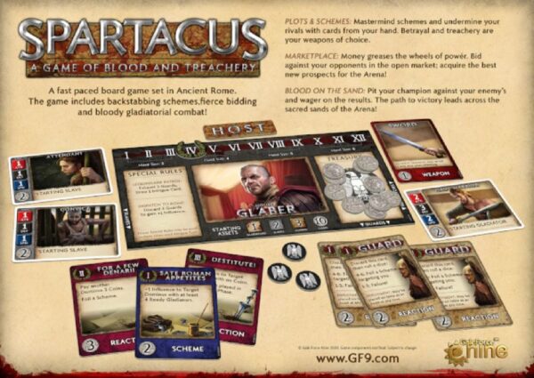 Spartacus - A Game of Blood & Treachery Board Game