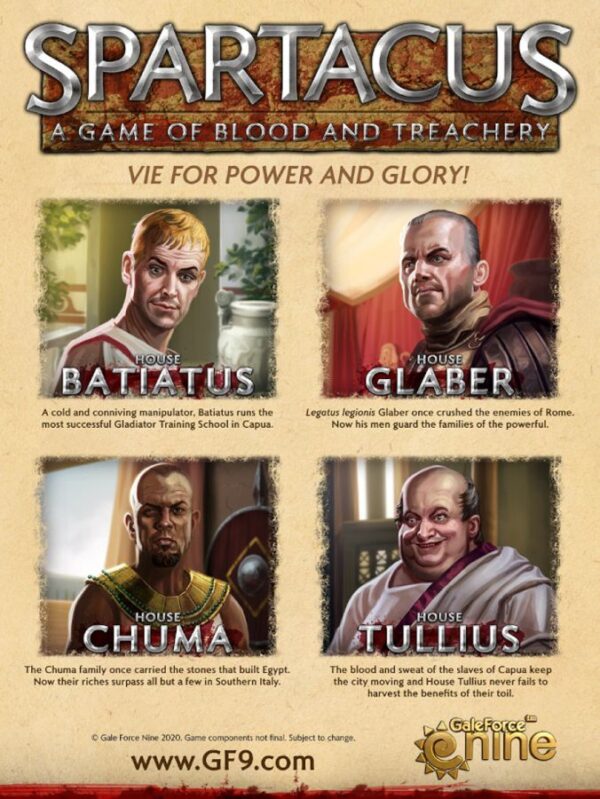 Spartacus - A Game of Blood & Treachery Board Game