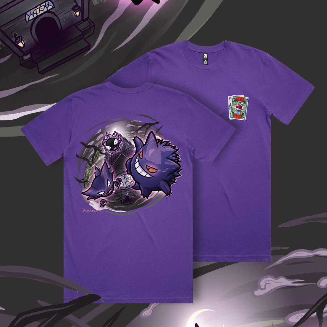 POKER:Mon Ghost T-Shirt Purple - Luck of Kings Apparel