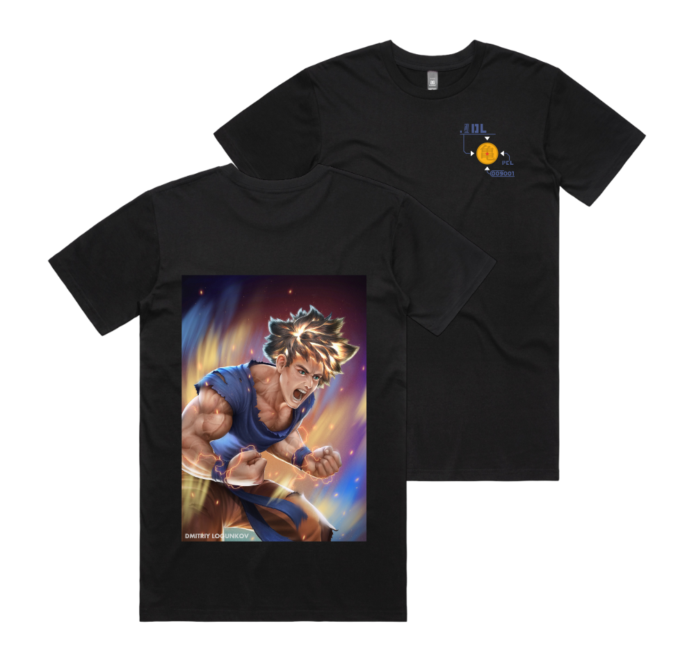 Dragon Ball Z Inspired Goku T-Shirt by Dmitriy Logunkov - Pop Culture Larrikin