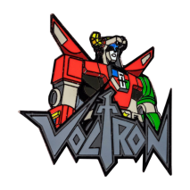 Voltron - Voltron Bust with Logo Enamel Pin - Pop Culture Larrikin 