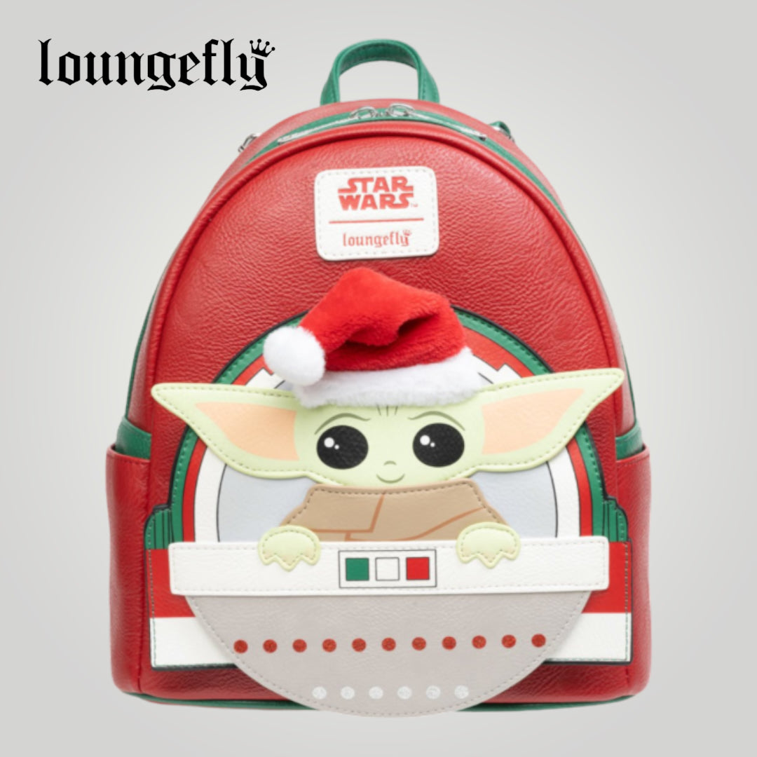 Star Wars - Santa Grogu Christmas Mini Backpack - Loungefly Disney - Mandalorian - Pop Culture Larrikin